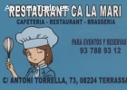 Restaurante Ca La Mari, cafetería, brase