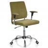 Silla charles tela verde base de aluminio